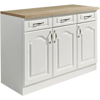 WIHO KÜCHEN Unterschrank Linz 120 x 50 x 85 cm Weiß