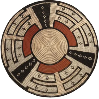 Gino Falcone "Outdoor-Africa 44" Gr. 9, beige, H:5mm Ø:100cm, Kunstfaser, Teppiche, Teppich, Flachgewebe, In- und Outdoor geeignet, Wohnzimmer