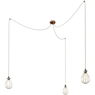 Creative Cables Spider 3 Drops Hängelampe - Copper - One Size