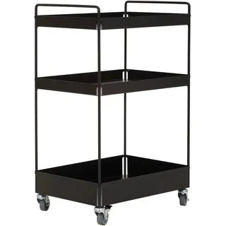 Mid.you Servierwagen , Schwarz , Metall , 47x77x35 cm , wetterbeständig, regenabweisend , Esszimmer, Barmöbel, Barwagen