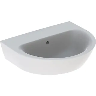 Geberit Renova 55 cm ohne Hahnloch mit Überlauf Weiß KeraTect