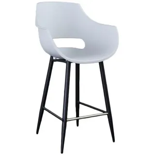 KAWOLA Barhocker ZAJA Barstuhl Sitzhöhe 76 cm Kunststoff weiß