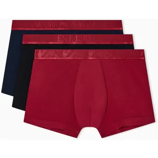 Emporio Armani Herren Shiny Logoband Pack 3-Pack Trunk Badehose, blau, XXL