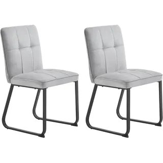 byLIVING Esszimmerstuhl Talea Cord grau 2er Set