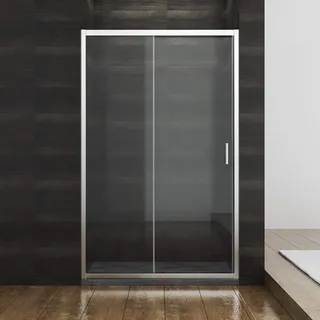 SONNI Duschkabine Duschschiebetür,Verschiedene Größen 100 cm 110 cm 120 cm, ESG Glastür Dusche Nischentür Einzelschiebetür,Glasschiebetür dusche 110x185 cm