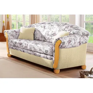 Home Affaire 2-Sitzer »Milano, Schlafsofa im Landhaus-Stil, bequem, Liegefläche 188/124cm« mit Bettfunktion, beige