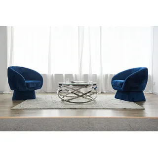 SalesFever »mit Design-Gestell in Stainless Steel für stilvolles Wohnen« Gestell gefertigt aus rostfreiem Edelstahl,