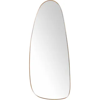 Beliani Wandspiegel Gold Metall oval 39x95x3 cm