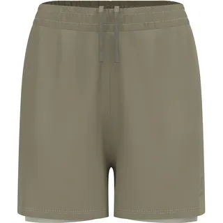 Odlo The Essentials 4-inch 2-in-1 Running Shorts 2.0 vetiver - agate gray (40460) S