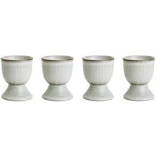 Butlers Eierbecher (4er Set) Henley , Grau , Keramik , 5x7x5 cm , Geschirr, Tischkultur & Serviergeschirr, Eierbecher