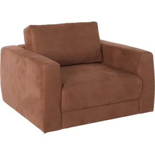 Home Affaire Sessel Hobro Loungesessel Mikrofaser 109 x 60 x 102 cm Braun