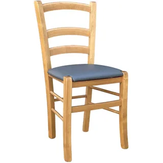 Holzstuhl venezia Mit Sitzend Gepolstert Anthrazit Walnuss Hell