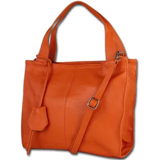 Toscanto Damen Schultertasche Shopper Leder tasche orange OTT155SO