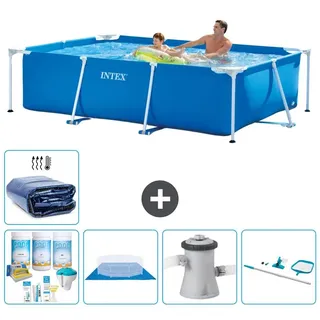 Rechteckiger Frame Pool - 260x160x65 cm - 6-teilig S20035 - Blau