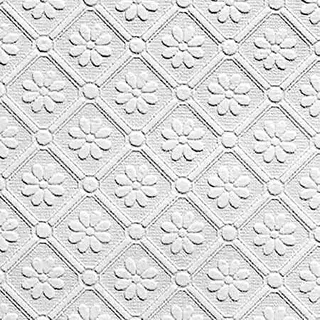 K&L Wall Art Anaglypta Vintage Tapeten mit 3D Struktur | Strukturtapete mit Tiefeneffekt | überstreichbare Vliestapete | florale Blumentapete (Amber, weiß)