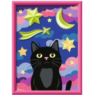 Ravensburger CreArt Serie D - 3D-Katze mit Gips | Malen nach Zahlen | Malset | Maße 25 x 18,30 cm | Spiele für Kinder 9 Jahre | Geschenkideen | Geschenk für Kinder 9 Jahre