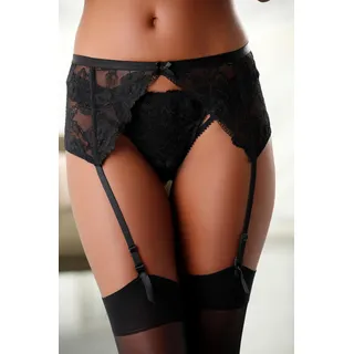 Strapsgürtel PETITE FLEUR GOLD, Damen, Gr. 52/54, schwarz, Spitze, Obermaterial: 90% Polyamid, 10% Elasthan, Strumpfhalter Strapsgürtel, aus transparenter Spitze und Netzmaterial, sexy Dessous, Topseller