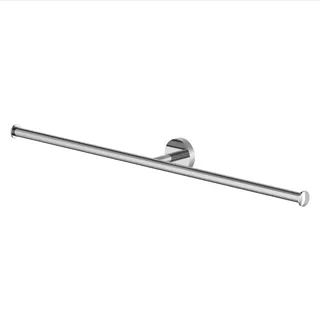 Lenz® SOULUTION Doppel-Handstange in Chrom – Ideal für mehrere Handtücher, Waschlappen und andere Badutesilien – Stabile und sichere Wandmontage inkl. Montagematerial – 3535302
