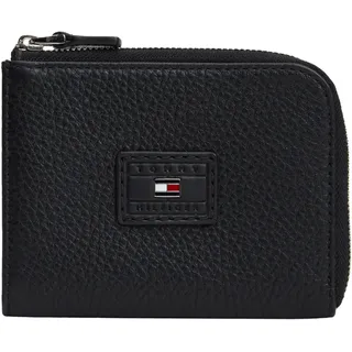 Tommy Hilfiger Herren Geldbeutel Casual Zipped aus Leder, Schwarz (Black), Einheitsgröße