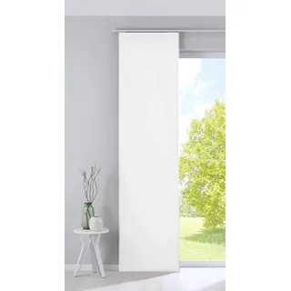 Gardinenbox Verdunkelung Flächenvorhang Schiebegardine »Milano« Samt Blickdicht Blackout Paneelwagen Beschwerungsstange Weiß HxB 245x60 cm, 203571