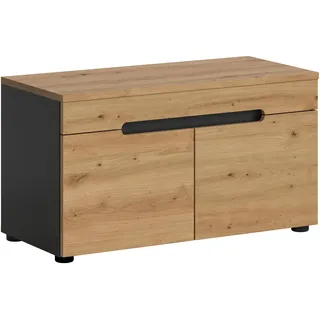 VCM Sitzbank Canu ca.80x45x37cm Eiche Dekor,Grau