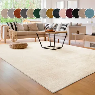 Paco Home »Cadiz 630« rechteckig 14 mm Höhe Uni-Farben, besonders weich, waschbar, auch als Läufer erhältlich,