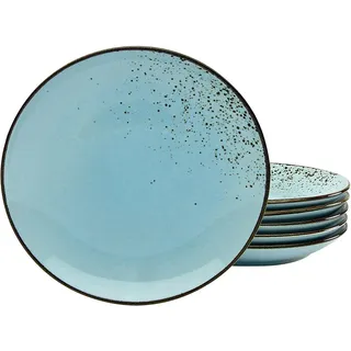 CreaTable Dessertteller Nature Collection 21 cm blau 6er Set
