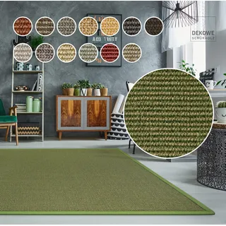 DEKOWE Sisalteppich »Mara S2 mit Bordüre« rechteckig 5 mm Höhe Flachgewebe, Material: 100% Sisal, Wohnzimmer, Kundenliebling, grün