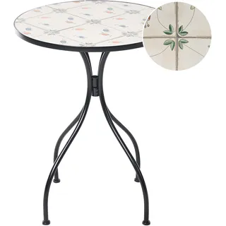 Beliani Bistrotisch Ø 60 x 75 cm Schwarz/Weiß