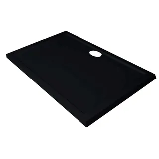 Novellini Olympic Duschtasse Dünn Acryl Rechteckig Schwarz 90x75 Hoch 4,5cm