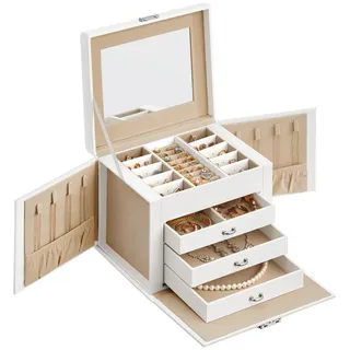 Songmics Schmuckbox mit 4 Ebenen