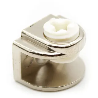 DOJA Barcelona | Glasregal Halterung | A48 Schraube Glas 4-8 mm (Chrom) | PACK 12 | Wandglashalter | Glasbodenträger | Glas-Regalbodenträger | Glas-Wandhalterung