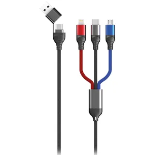 2GO All in One USB/Type C Ladekabel colormix 120cm