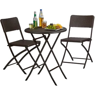 Relaxdays Bastian Set 3-tlg. Braun