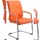 Besucherstuhl Kunstleder Orange
