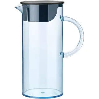 Stelton Wasserkanne EM77 - Kühlschrank-Kanne mit Deckel, Griff, Eiswürfelfilter - Moderne Karaffe - Kunststoffbehälter zum Servieren von Kaltgetränken, Fruchtsaft & Punsch - 1,5 Liter, Blau