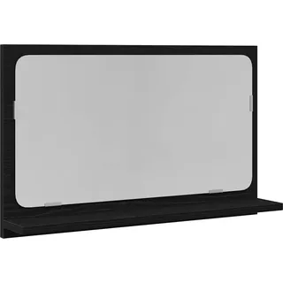 vidaXL Spiegelablage Schwarz Eichen-Optik 60 x 10,5 x 37 cm - Schwarz