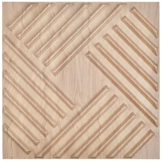 VEVOR 3D-Wandpaneele, 12er-Set, 150x50cm PVC-Wandverkleidung im modernen minimalistischen Stil, 2,97m2 Deckkraft, Inneneinrichtung für Schlafzimmer, Wohn- & Spielzimmer, helle Holzfarbe