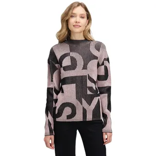 Betty Barclay Grobstrick-Pullover mit Jacquard 44, Patch Black/Rosé | 44
