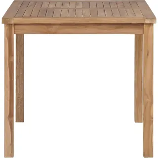 vidaXL Gartentisch 80x80x77 cm Massivholz Teak - Naturbelassen
