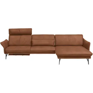 Himolla Ecksofa , Braun , Textil , Uni , Ottomane rechts, L-Form , 330x174 cm , Blauer Engel, Goldenes M, Emas , Typenauswahl, Lederauswahl, Stoffauswahl, Hocker erhältlich, Rücken echt , Wohnzimmer, Sofas & Couches, Wohnlandschaften, Ecksofas