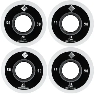 USD SKATES Usd schlittschuhrollen Team 90a Polyurethan schwarz/Weiss 4 Stück