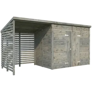 Leif Gerätehaus 460 x 170 cm Grau Tauchgrundiert