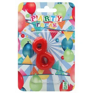 ATOSA BL. Kerze No 8 rot, bunt (50665)