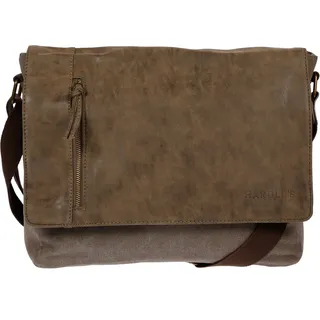Herren Umhängetasche Canvas Tasche Schultertasche Messenger Braun Business UNI - Braun