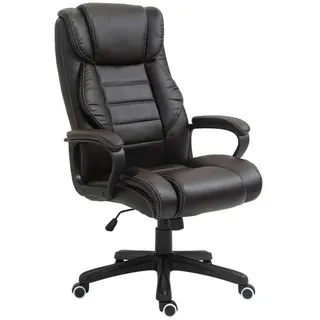 Redom Gamingstuhl 64/74/112-120 cm, ergonomischer Drehstuhl mit 6‐Punkte‐Massage, Bonded Leather, Braun , Kunststoff , 64x120x74 cm , Büromöbel, Bürostühle, Gaming-Sessel