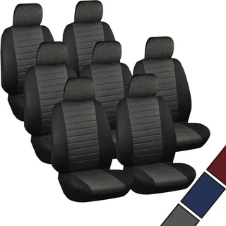 Woltu Sitzbezüge Auto, Einzelsitzbezug universal Größe, 7er Set, schwarz/grau
