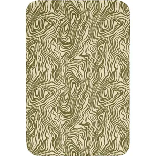 OnlyWow Badematte Abstrakt - Marmor - Grün Rutschfest 60x90 cm , Dunkelgrün , Textil , Füllung: Polyurethan (Pur) , Rechteckig , 60x90 cm , Heimtextilien, Badtextilien, Badematten