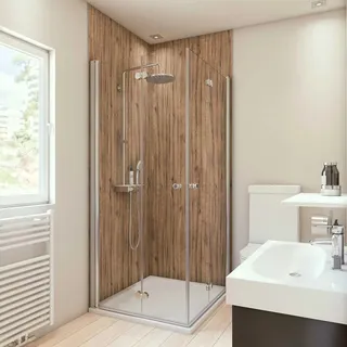 Breuer Duschrückwand Eiche Aluminium Holzdekor 150 cm x 255 cm