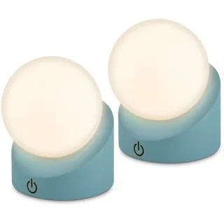 Briloner Mini LED Tischlampe (IP54) 2er Set Blau